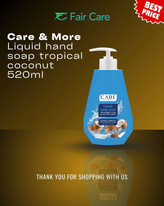 care&more Liquid hand soap tropical coconut 520ml