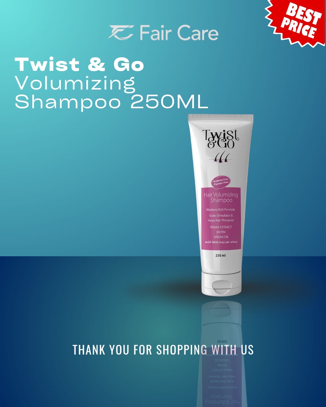 Twist & go volumizing shampoo (250ml)