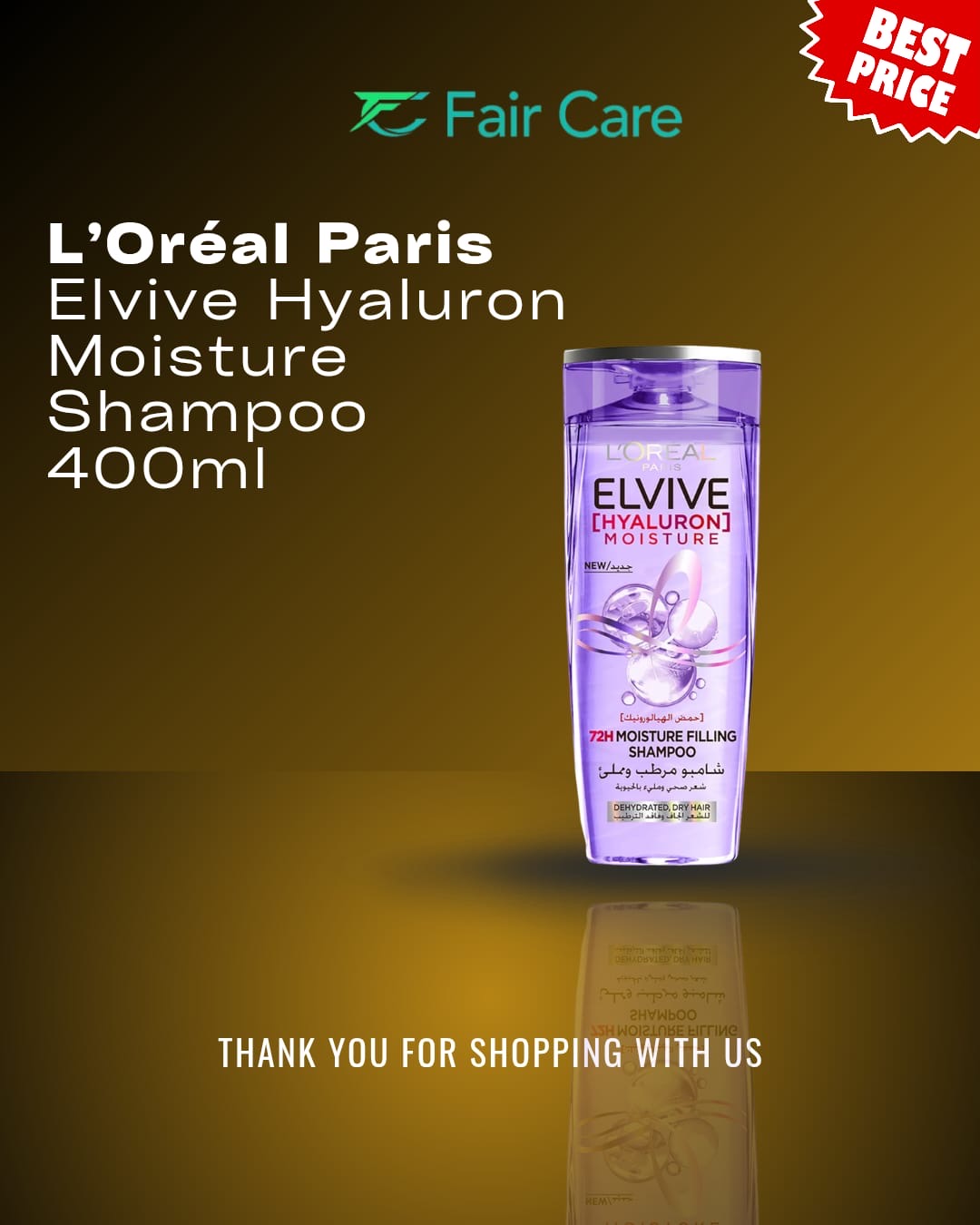 L’Oréal Paris elvive hyaluron moisture shampoo (400ml)