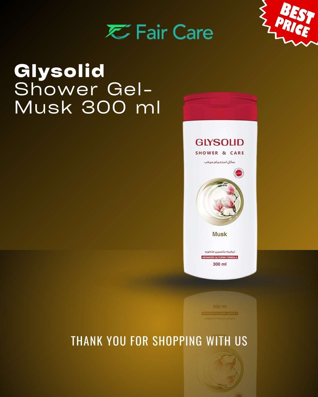 Glysolid Shower  with musk scents 300ml