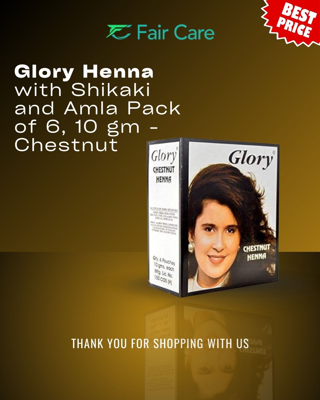 Glory henna (chestnut henna) 10 gm per pack
