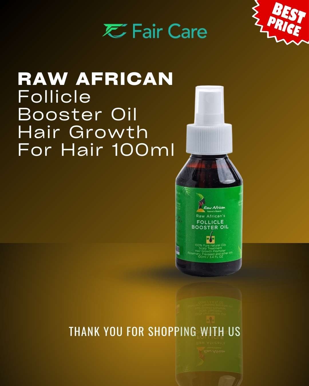 Raw African follicle booster oil hair growth (100ml)