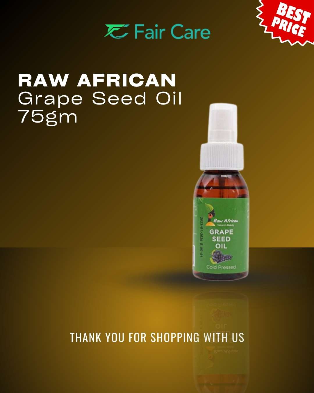 Raw African grape seed oil (75gm)