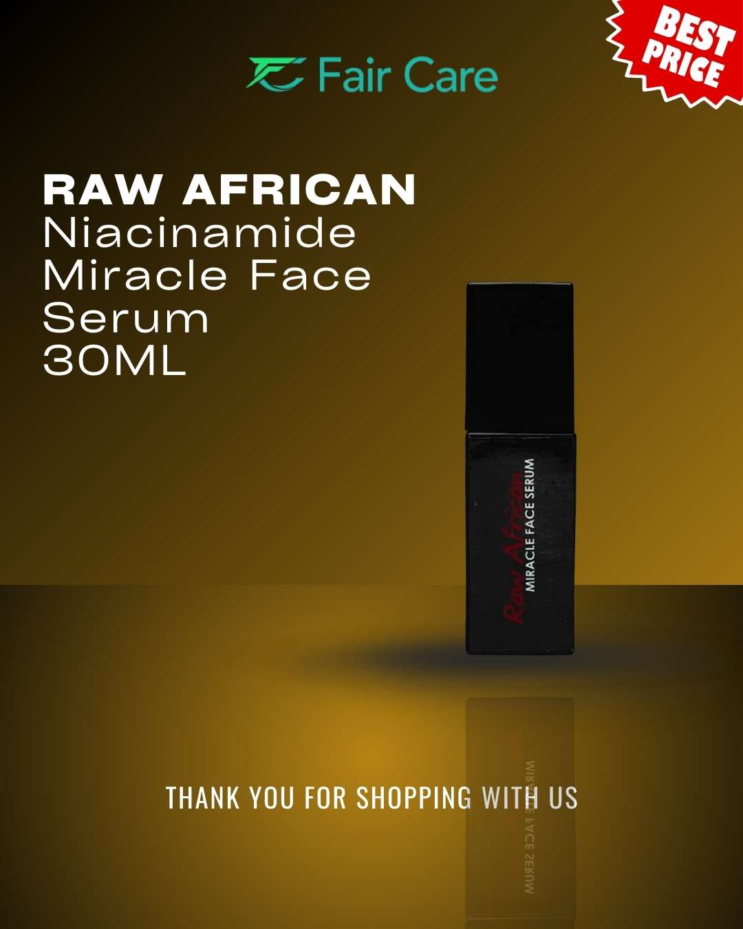 Raw African niacinamide meracle face serum (30ml)