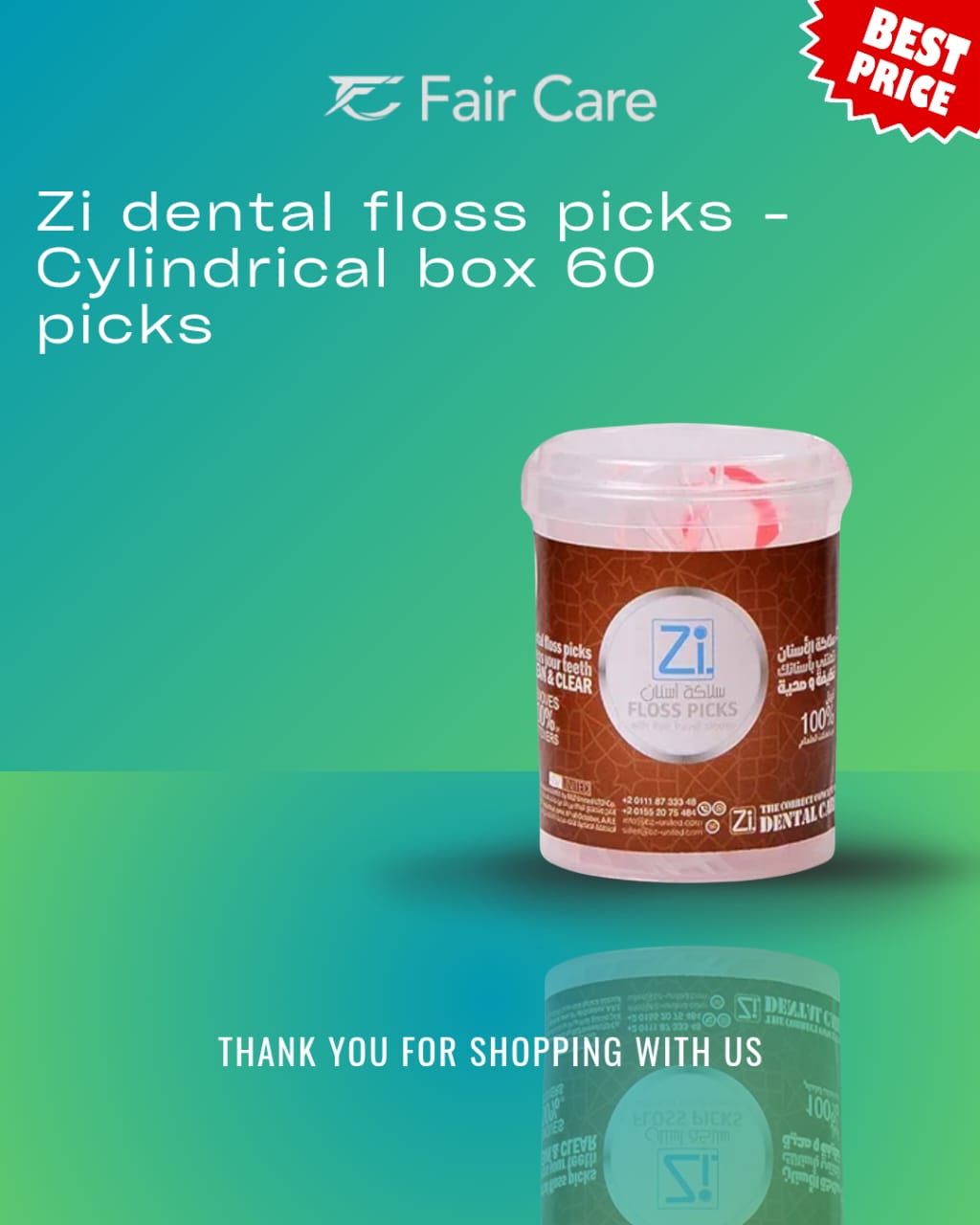 Zi dental floss picks 60 picks