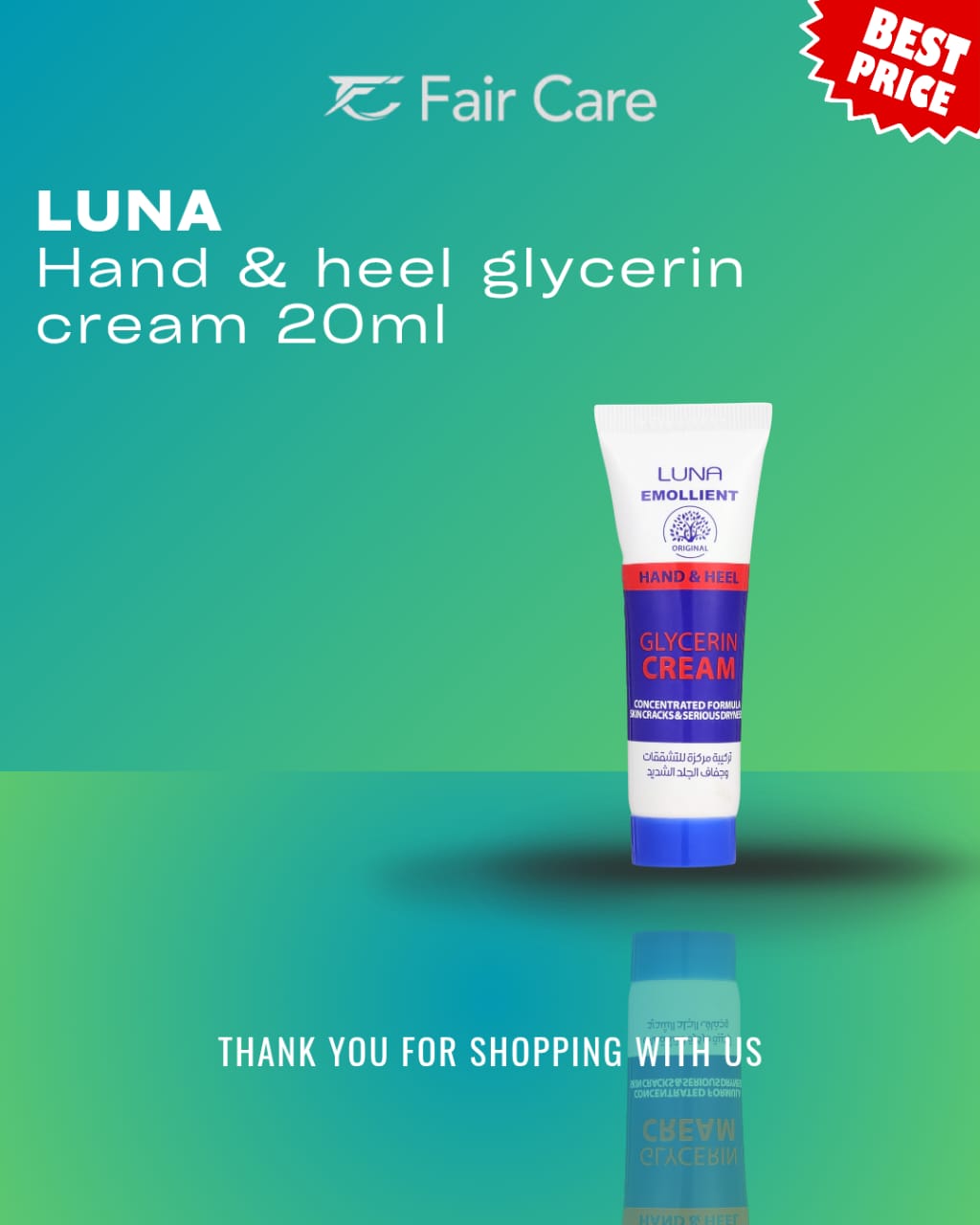 Luna hand & heel glycerine cream 20ml