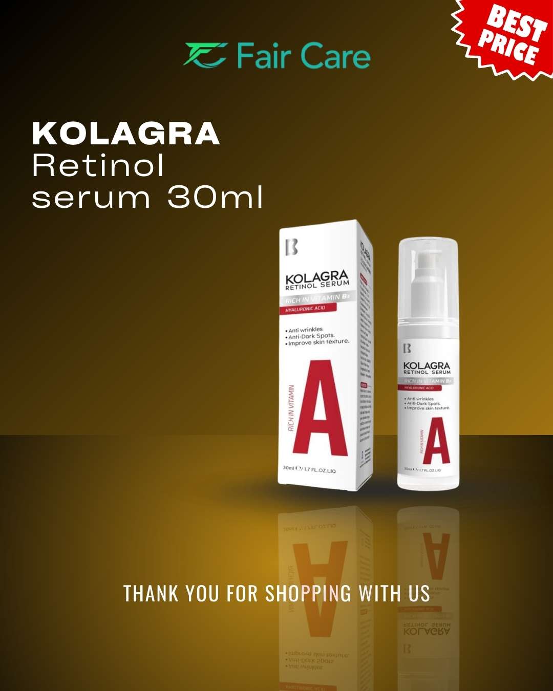 Kolagra Retinol Serum  30ml