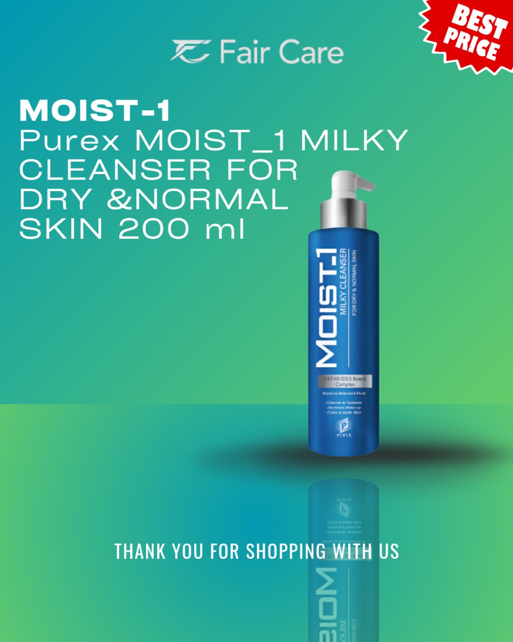 Moist -1 cleanser for dry and normal skin 200ml