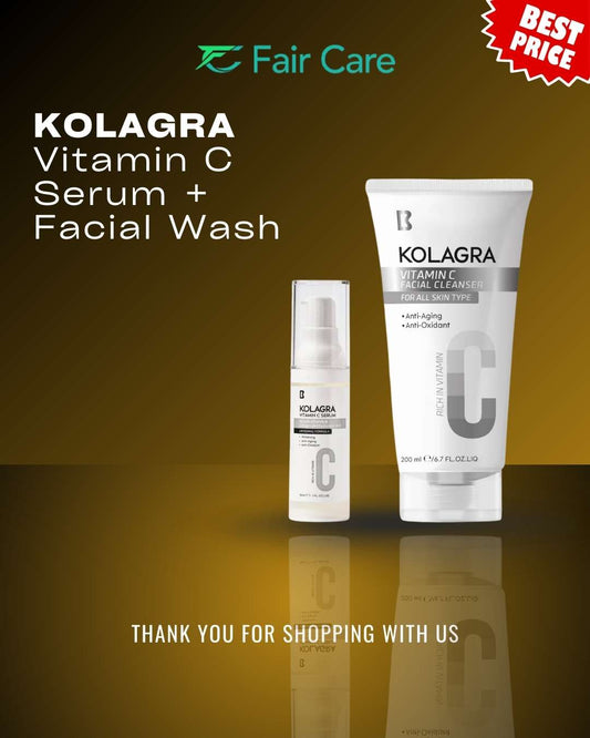 Kolagra Vitamin C Facial Cleanser + Vitamin C Serum