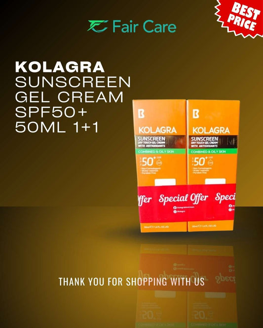 Kolagra Sunscreen Gel SPF 50+ (Offer 1+1)