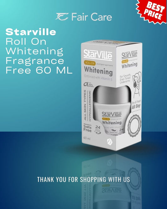 ستارفيل مزيل عرق رول أون مفتح للبشرة خالٍ من العطر (60 مل)
